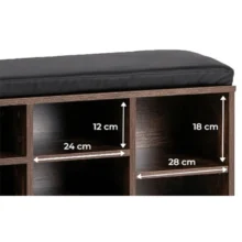 AXEL cipőszekrény, rusztikus tölgy/fekete