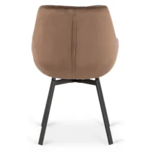 Forgó étkezőszék LUNA, barna bársony