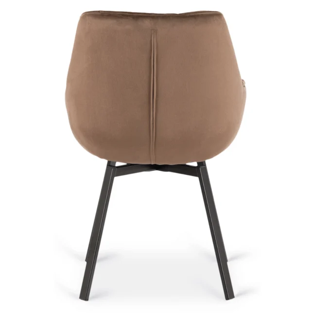 Forgó étkezőszék LUNA, barna bársony