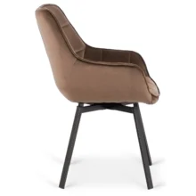 Forgó étkezőszék LUNA, barna bársony