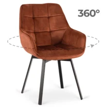 Forgó étkezőszék LUNA, rudy bársony