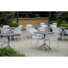 Kültéri terasz asztal PRATO 70×70, sötétszürke