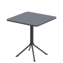 Kültéri terasz asztal PRATO 70×70, sötétszürke