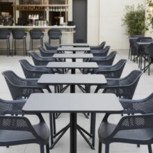 Kültéri terasz asztal PRATO 70×70, fekete