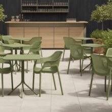 Kültéri terasz asztal PRATO 70×70, zöld