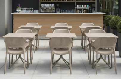 Kültéri terasz asztal PRATO 70×70, bézs