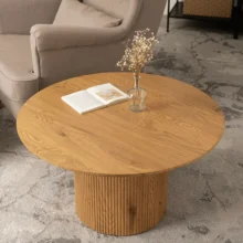 MAYLIN MAX kör alakú dohányzóasztal, tölgy