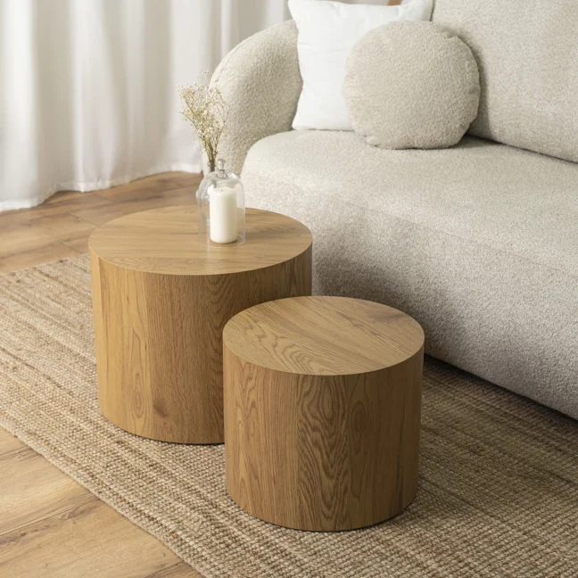 LEILA dohányzóasztal szett, natúr