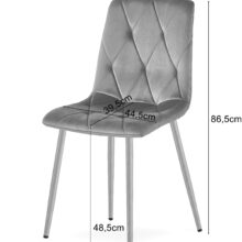 Étkezőszék LIBRA sötétzöld/arany lábakkal, 2db