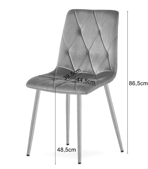 Étkezőszék LIBRA sötétzöld/arany lábakkal, 2db