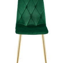 Étkezőszék LIBRA sötétzöld/arany lábakkal, 2db