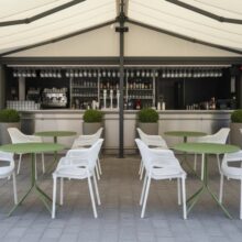 Kültéri kerek terasz asztal PRATO-R 75×80, zöld