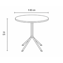 Kültéri kerek terasz asztal PRATO-R 75×80, zöld