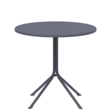 Kültéri kerek terasz asztal PRATO-R 75×80, fekete