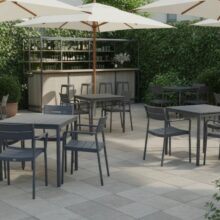 Capri Arm kültéri szék, sötétszürke