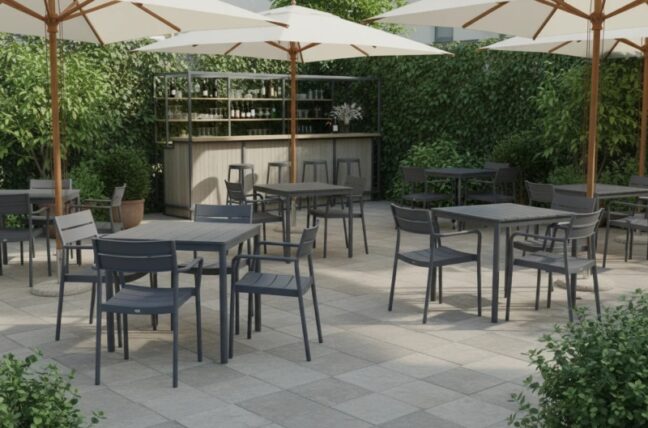 Capri Arm kültéri szék, sötétszürke