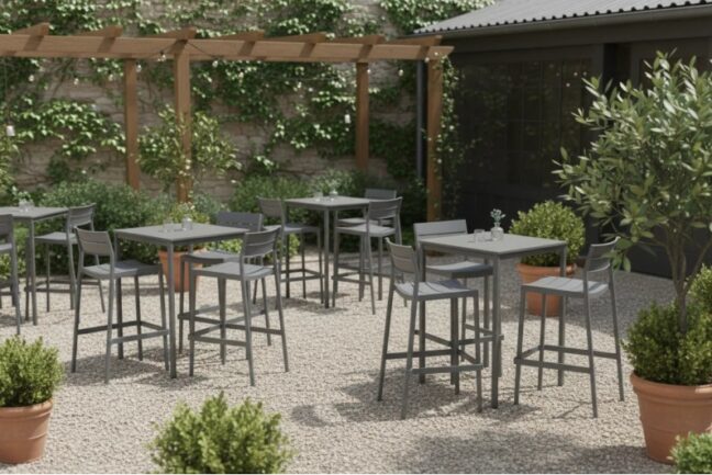 Capri Bar kültéri bárszék, sötétszürke