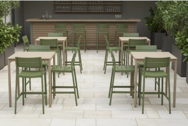 Capri Bar kültéri bárszék, zöld