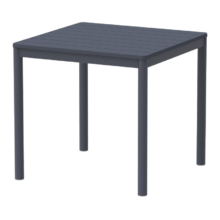 Terrazza kültéri asztal 80×80, sötétszürke