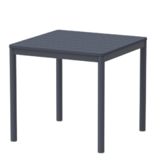 Terrazza kültéri asztal 80×80, sötétszürke