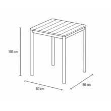 Terrazza Bar 80×80 bárasztal, bézs