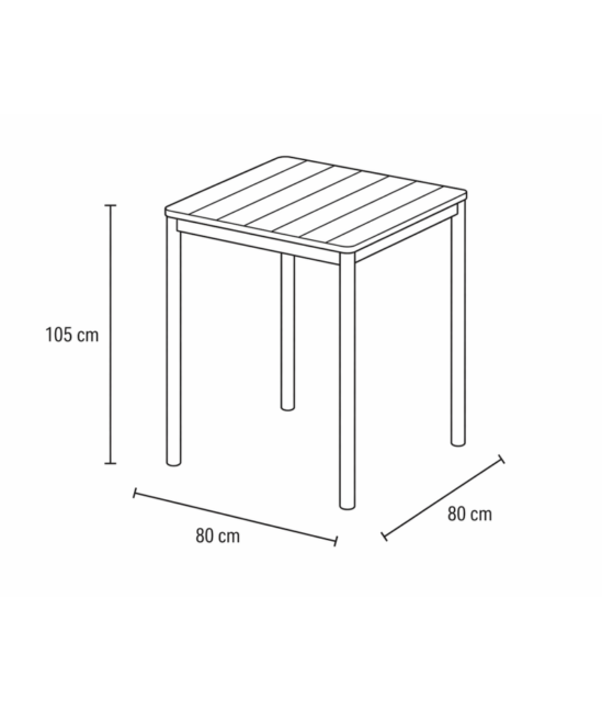 Terrazza Bar 80×80 bárasztal, bézs
