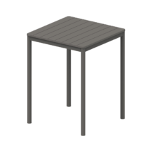 Terrazza Bar 80×80 bárasztal, sötétszürke