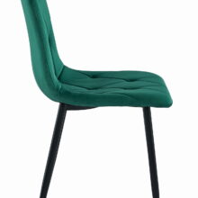 Étkezőasztal szett: Tessa 120×60 artisan tölgy/fekete lábak + 4 db DORA szék sötétzöld/fekete lábbal