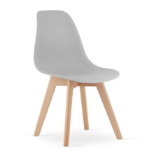 Étkezőasztal szett: Tessa 120×60 cm tölgy/fehér + 4 db KITO szék szürke/natúr láb