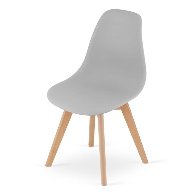 Étkezőasztal szett: Tessa 120×60 cm tölgy/fehér + 4 db KITO szék szürke/natúr láb