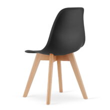 Étkezőasztal szett: Tessa 120×60 artisan tölgy/fekete lábak + 4 db KITO szék fekete/natúr lábbal