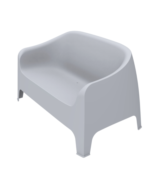 DUNA Bench 09 kültéri fotel, szürke