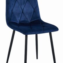 Étkezőasztal szett: NP 120×80 cm craft tölgy/fekete + 4 db DORA szék sötétkék/fekete láb