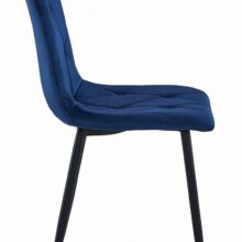 Étkezőasztal szett: NP 120×80 cm craft tölgy/fekete + 4 db DORA szék sötétkék/fekete láb