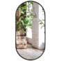 Ovális tükör 80 × 40 cm – fekete loft stílusban