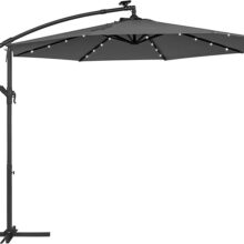 Napernyő LED világítással 300 cm – szürke
