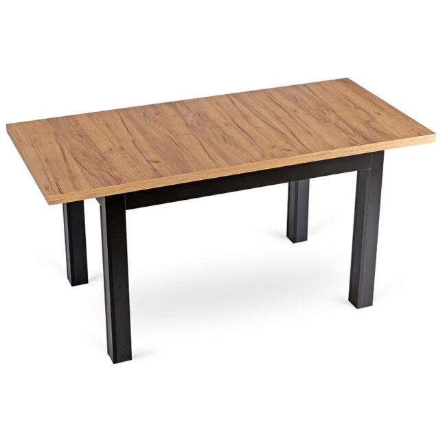 SKUBI kihúzható étkezőasztal 120-160 cm, craft tölgy/fekete