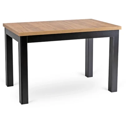 SKUBI kihúzható étkezőasztal 120-160 cm, craft tölgy/fekete