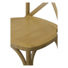 CROSS-BACK WOOD fa rendezvényszék, világos rusztikus