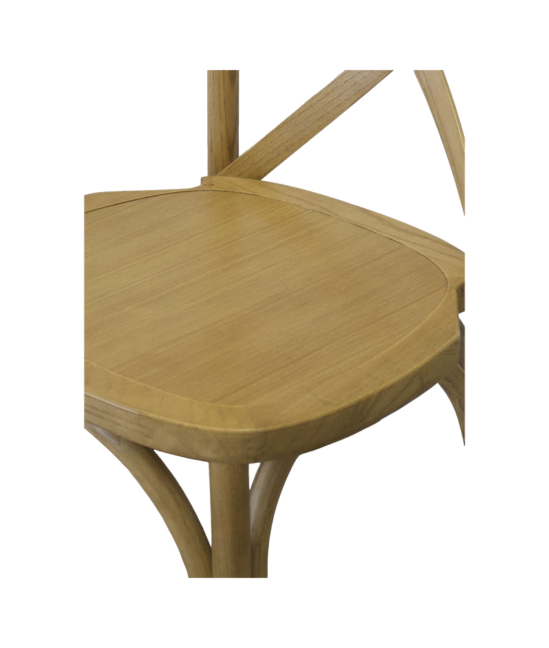 CROSS-BACK WOOD fa rendezvényszék, világos rusztikus