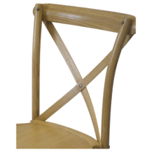 CROSS-BACK WOOD fa rendezvényszék, világos rusztikus