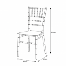 Esküvői szék: CHIAVARI TIFFANY SIMPLE fehér