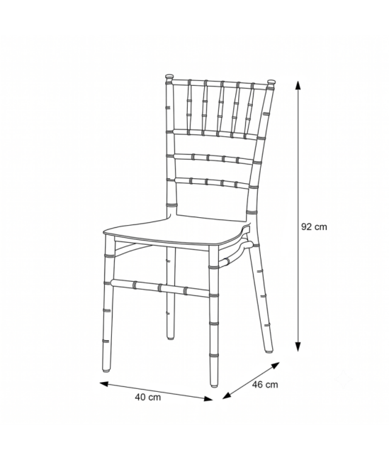 Esküvői szék: CHIAVARI TIFFANY SIMPLE fehér