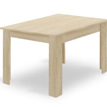 Étkezőasztal szett: NP 120×80 cm sonoma + 4 db WAT szék fehér/natúr láb