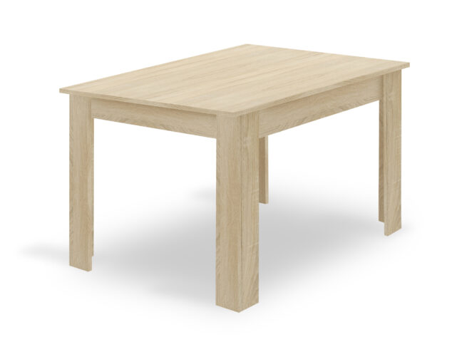 Étkezőasztal szett: NP 120×80 cm sonoma + 4 db WAT szék fehér/natúr láb