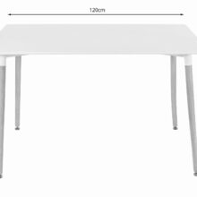 Skandináv stílusú téglalap alakú étkező asztal – fekete