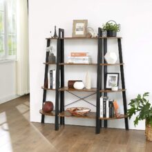 Loft stílusú 4 polcos álló könyvespolc, LLS44X