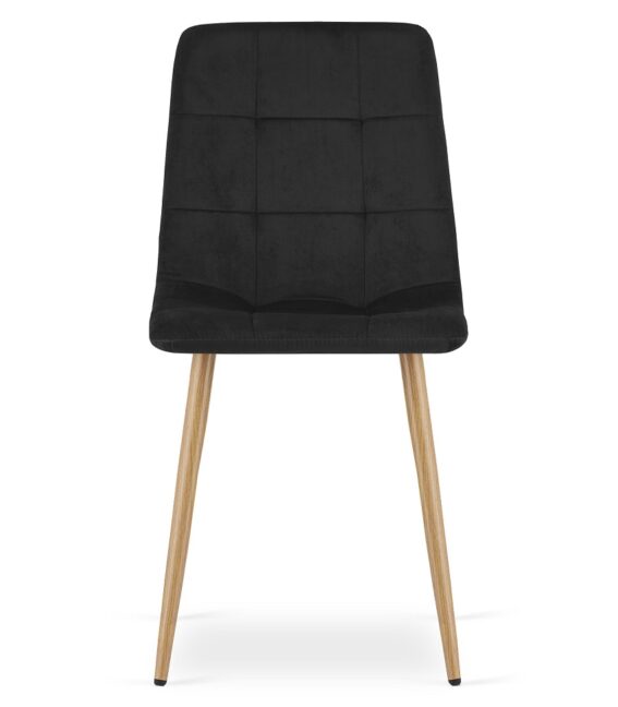 Étkezőasztal szett: NP 120×80 cm artisan tölgy + 4 db KARA étkezőszék, fekete/natúr