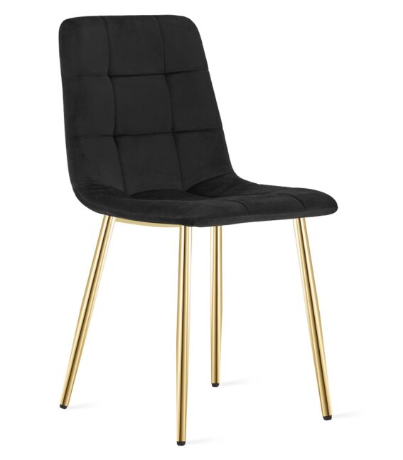 Étkezőszék KARA fekete/arany lábak