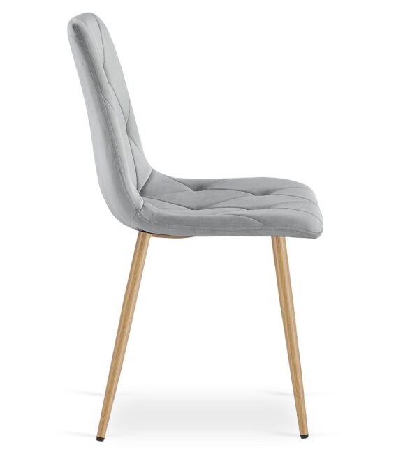 Étkezőasztal szett: NP 120×80 cm sonoma + 4 db DORA étkezőszék, világos szürke/natúr